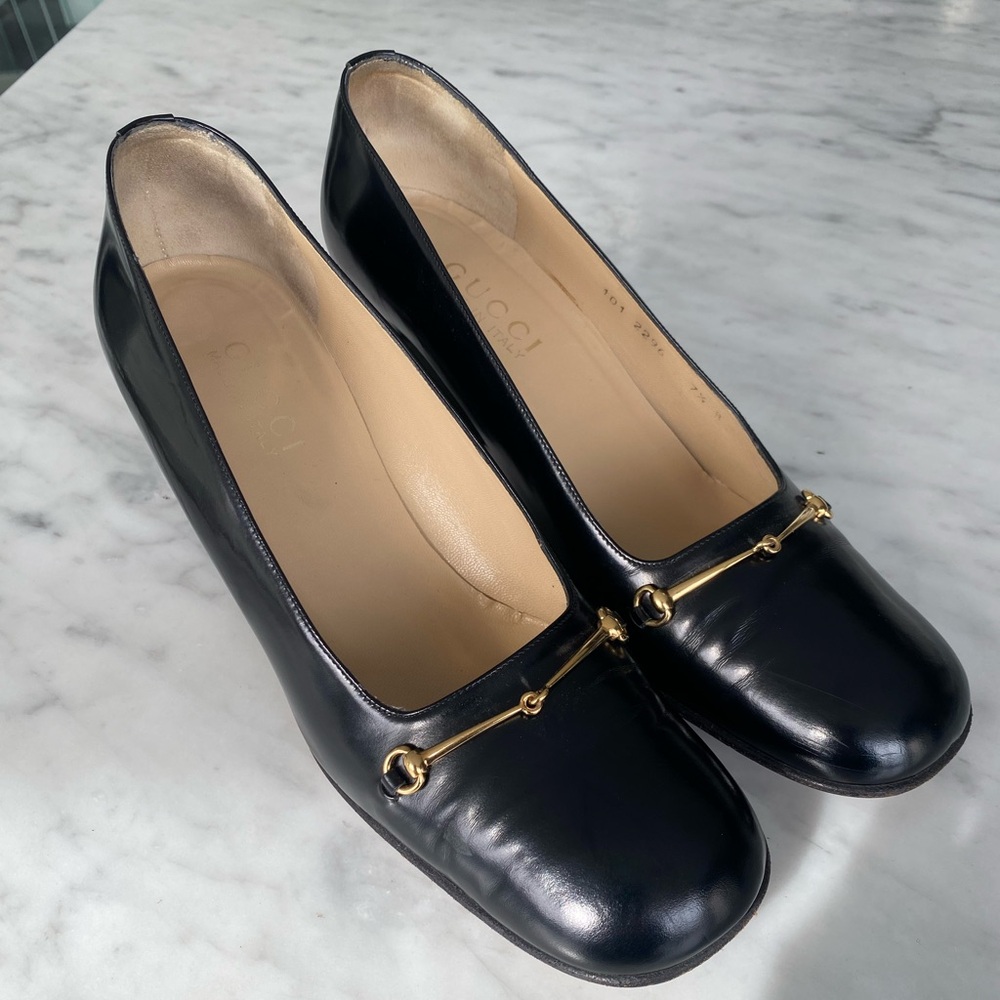GUCCI Black Leather Pump
